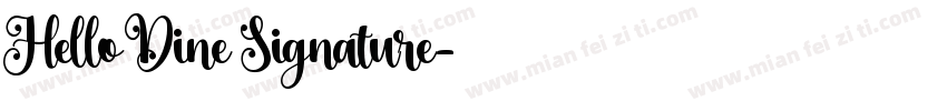 Hello Dine Signature字体转换